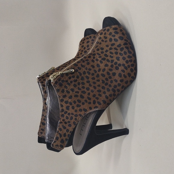 Moda Spana Shoes - Moda Spana Y2K Animal Leopard Print Women's Peep Toe Pump Heels Shoes